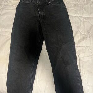 Abercrombie & Fitch Women's Black High Rise Jeans The Dad Jean